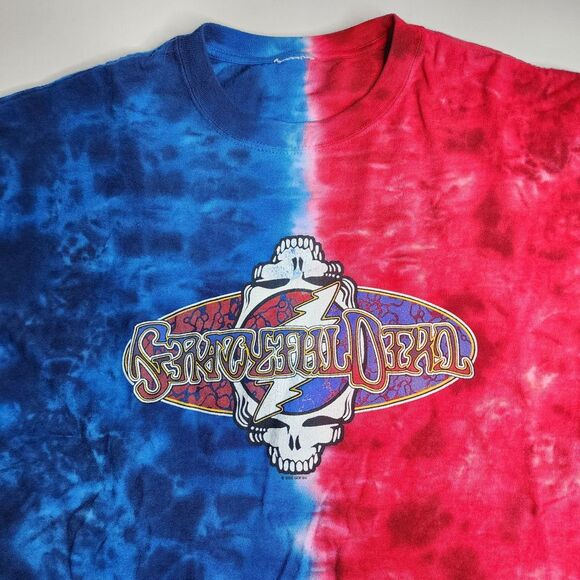 Vintage 2003 Grateful Dead Red White & Blue‎ Tie Dye Shirt Double Sided Size XL - Picture 3 of 8
